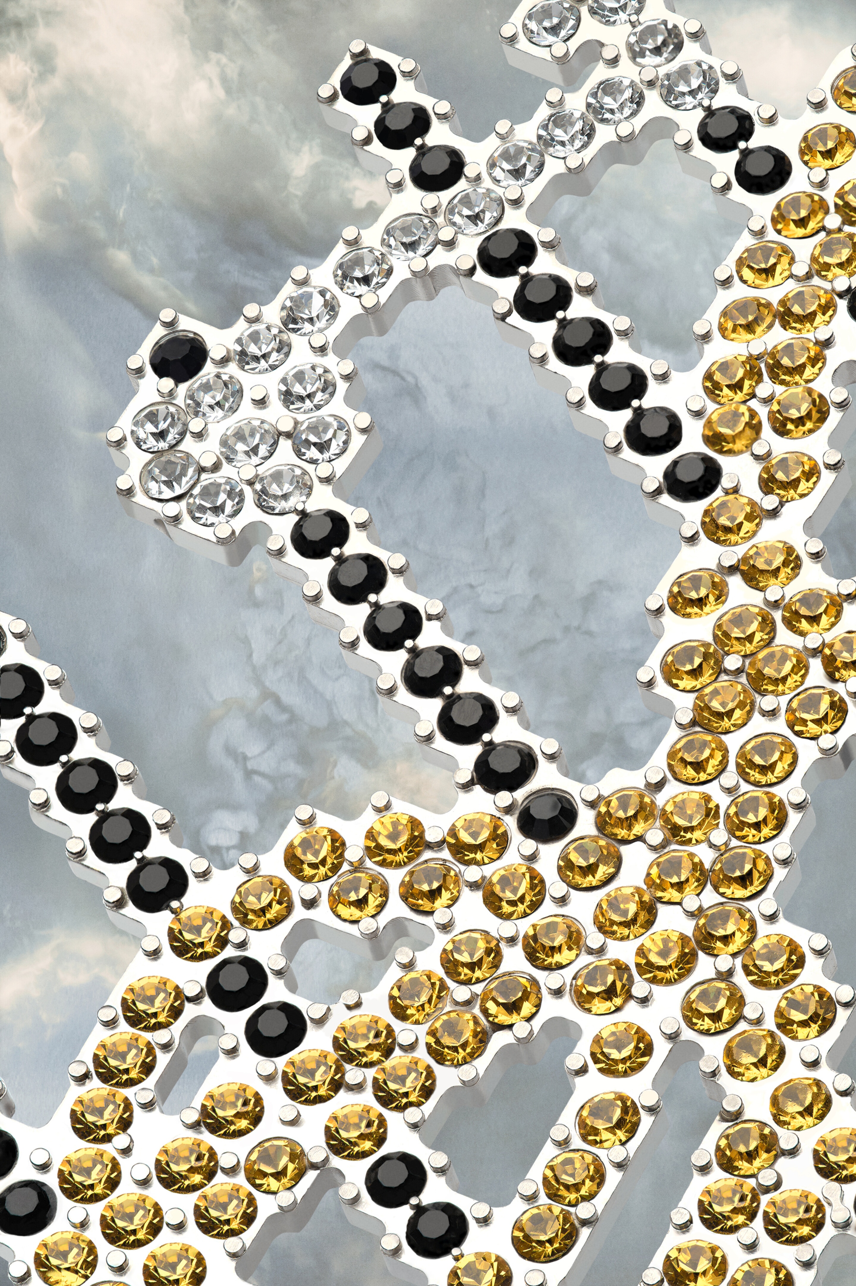 Music rhinestone brooch - 3