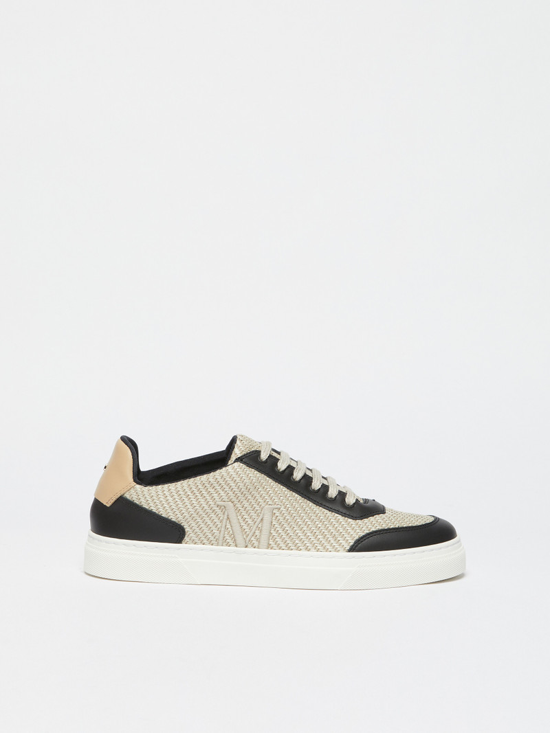 TABA Straw and leather sneakers 1