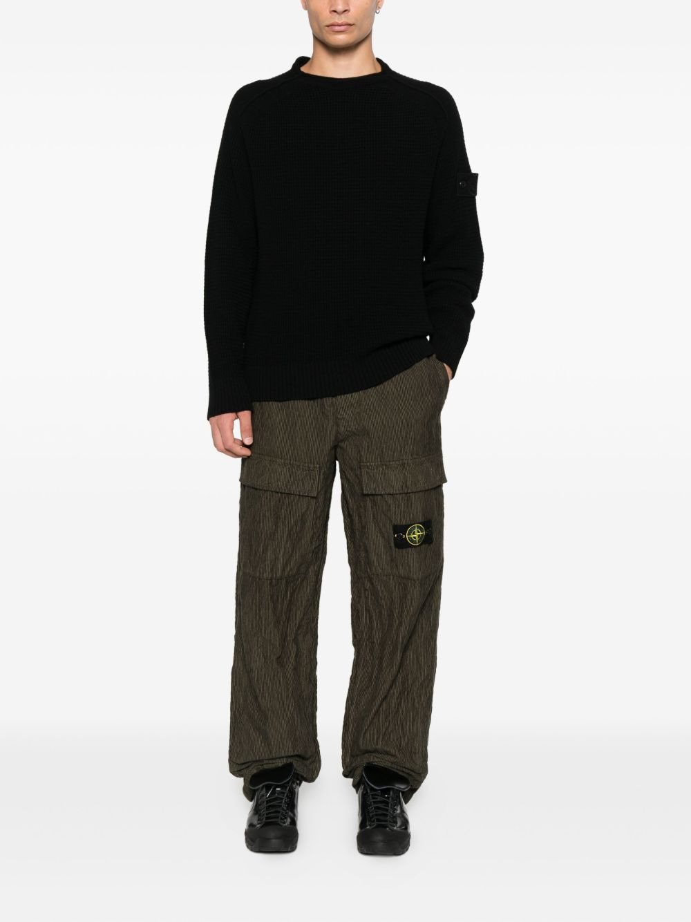 ribbed crew-neck sweatshirt - 2