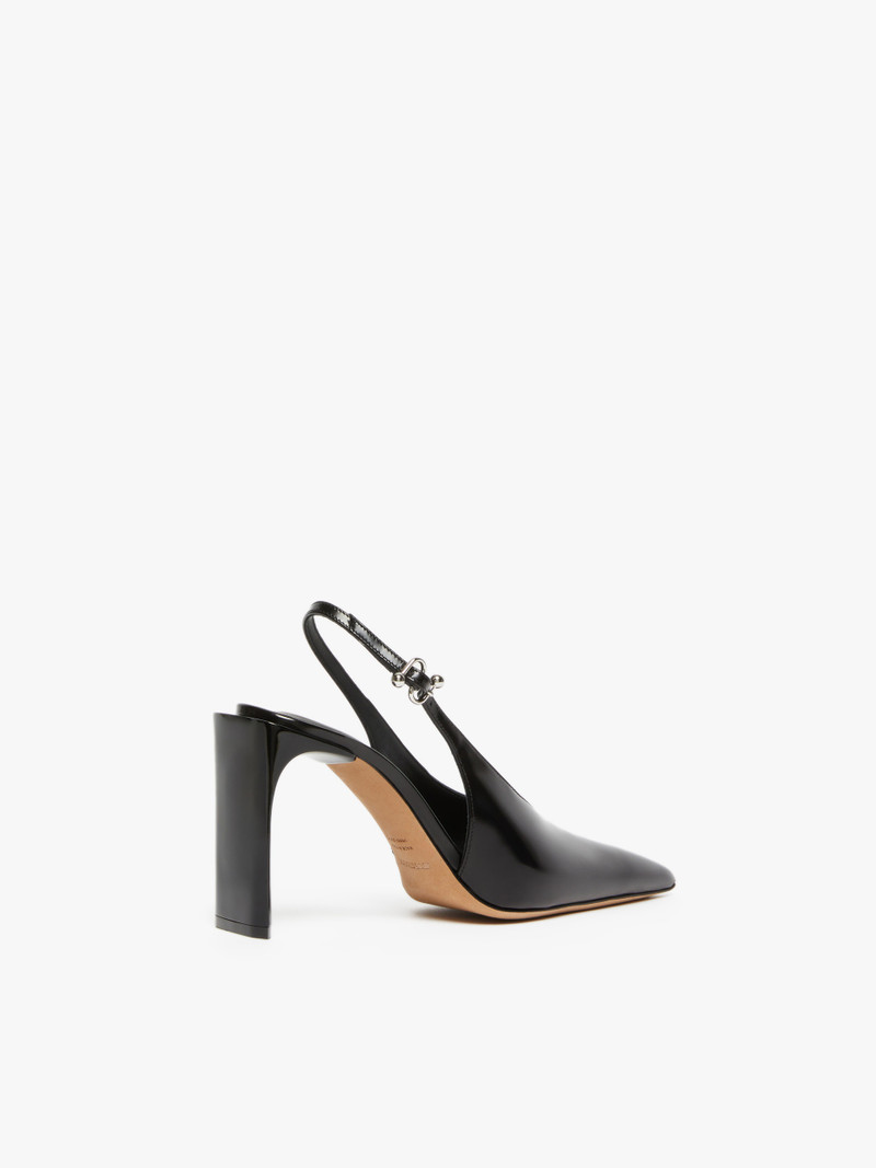 FAZIO High slingbacksin shiny calfskin with a pointed toe 3