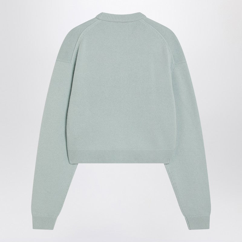 Acne Studios Faded Mint Wool V-Neck Sweater Women - 2