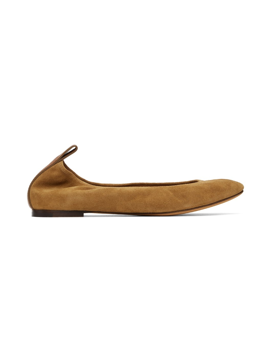 Brown Suede Ballerina Flats - 1