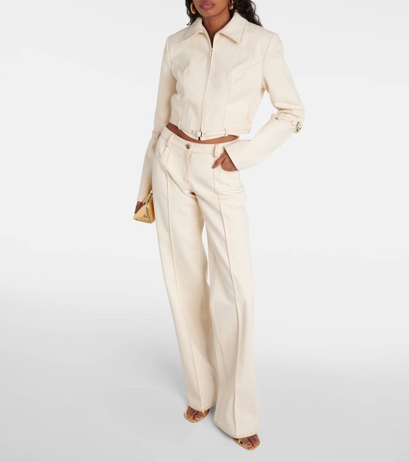 AYA MUSE Tuxis low-rise cotton wide-leg pants outlook