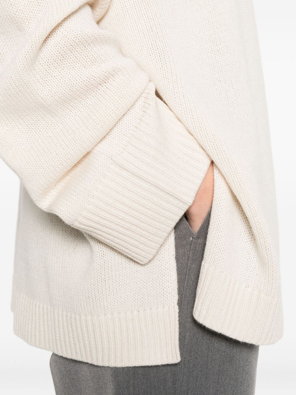 turtleneck ribbed sweater - 5