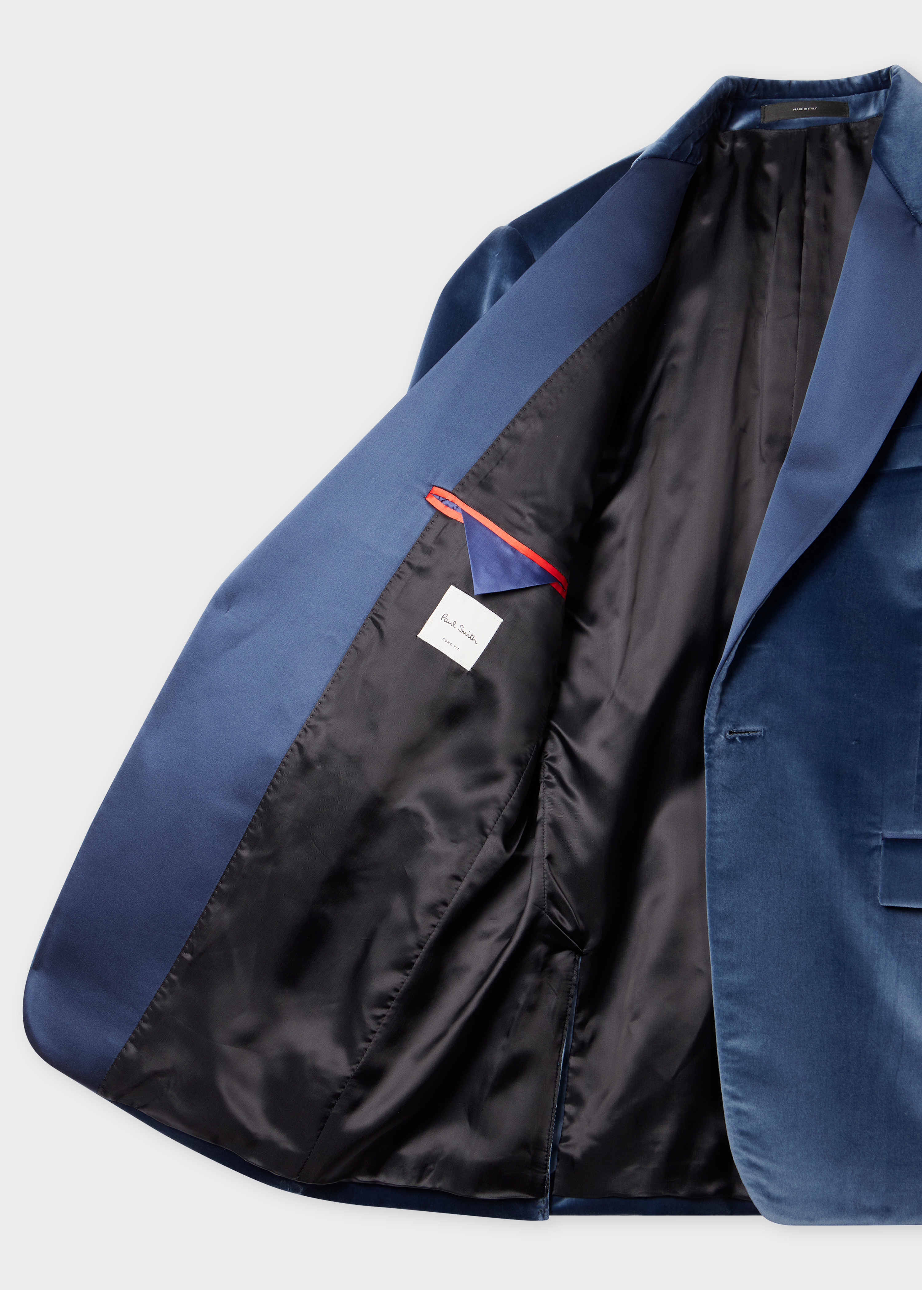 The Soho - Tailored-Fit Blue Velvet Suit - 4