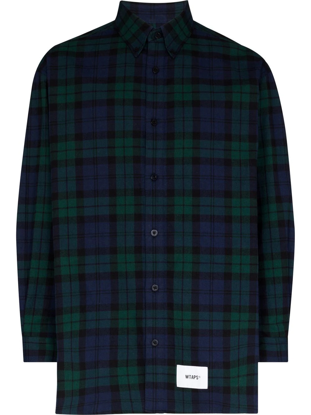 tartan long-sleeved shirt - 1