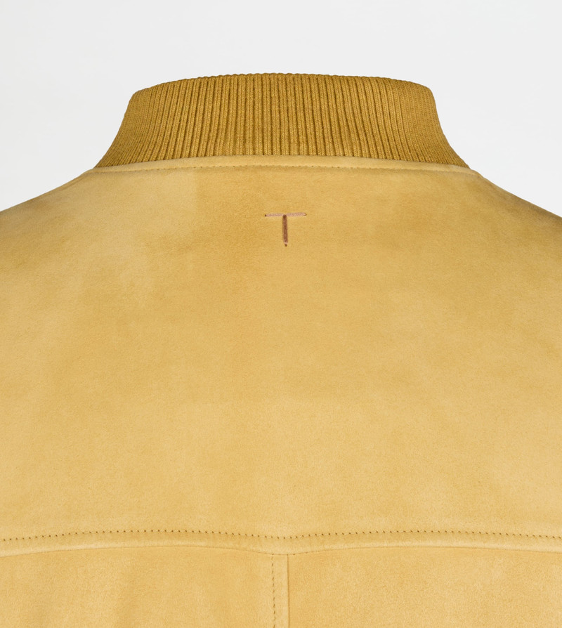 BOMBER JACKET IN PASHMY SUEDE - YELLOW 8