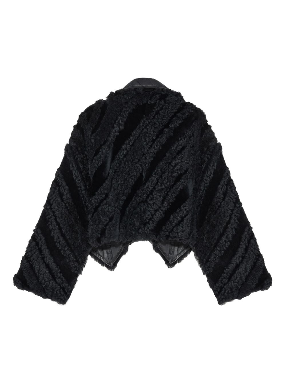 cropped draped jacket - 2