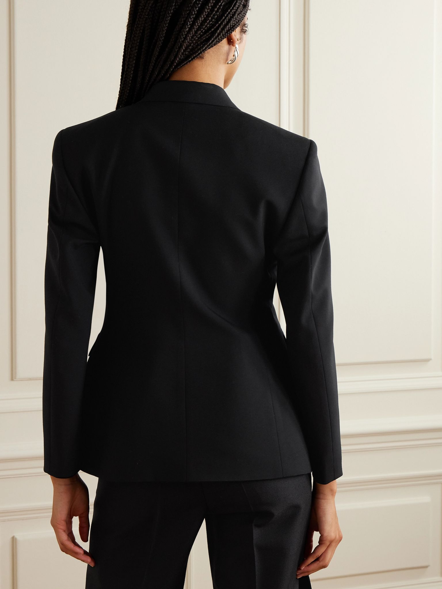 Soft Hourglass cotton blazer Black - 3