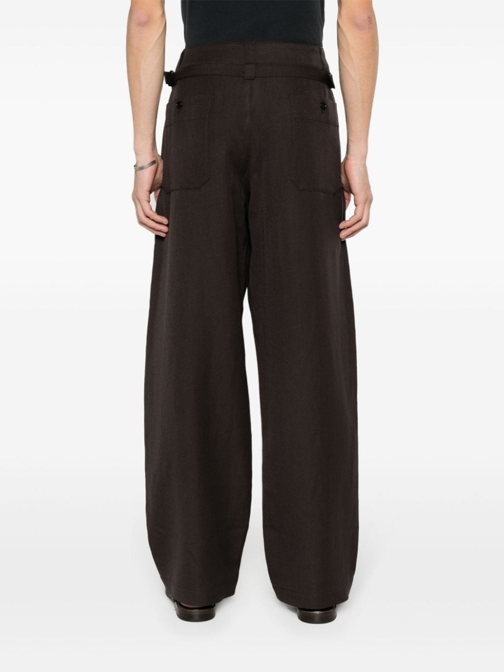 Maxi tapered-leg trousers - 4