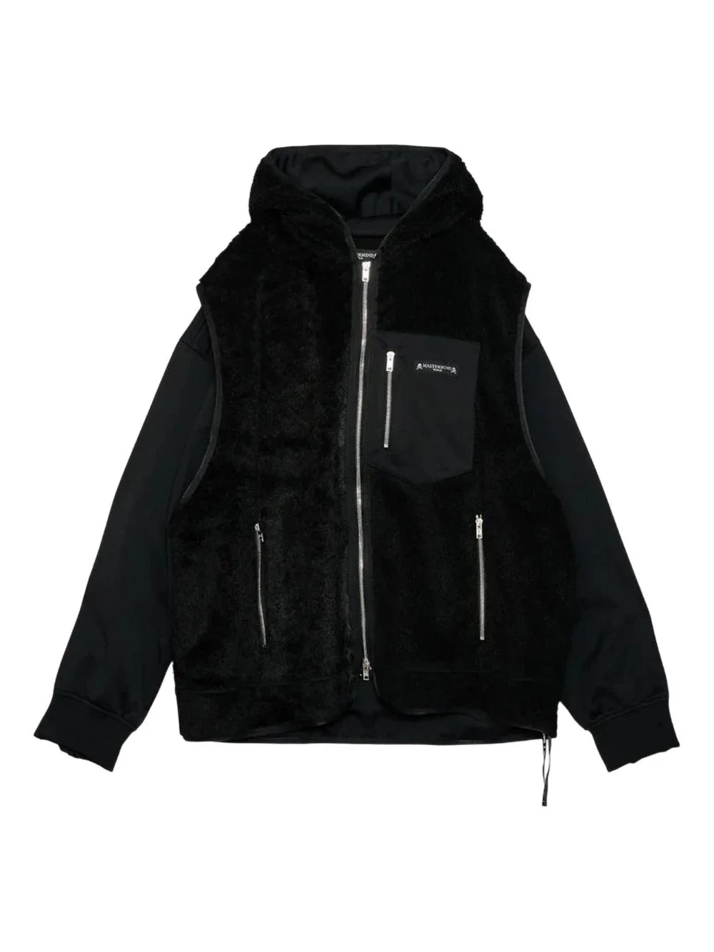 layered hooded jacket - 1