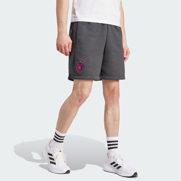 adidas Germany Travel Shorts Asia Sizing 'Carbon' IU2099 - 3