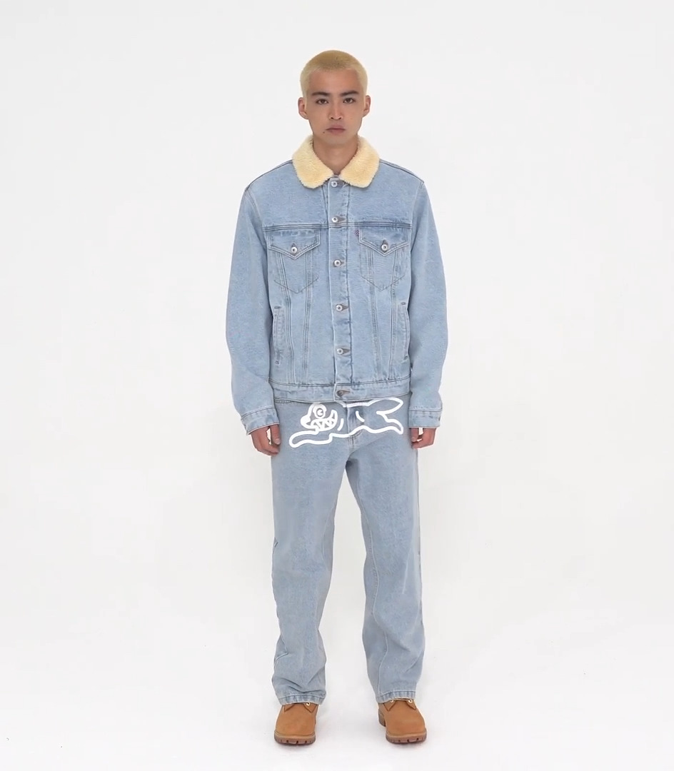 RUNNING DOG DOUBLE SCOOP DENIM PANT - 3