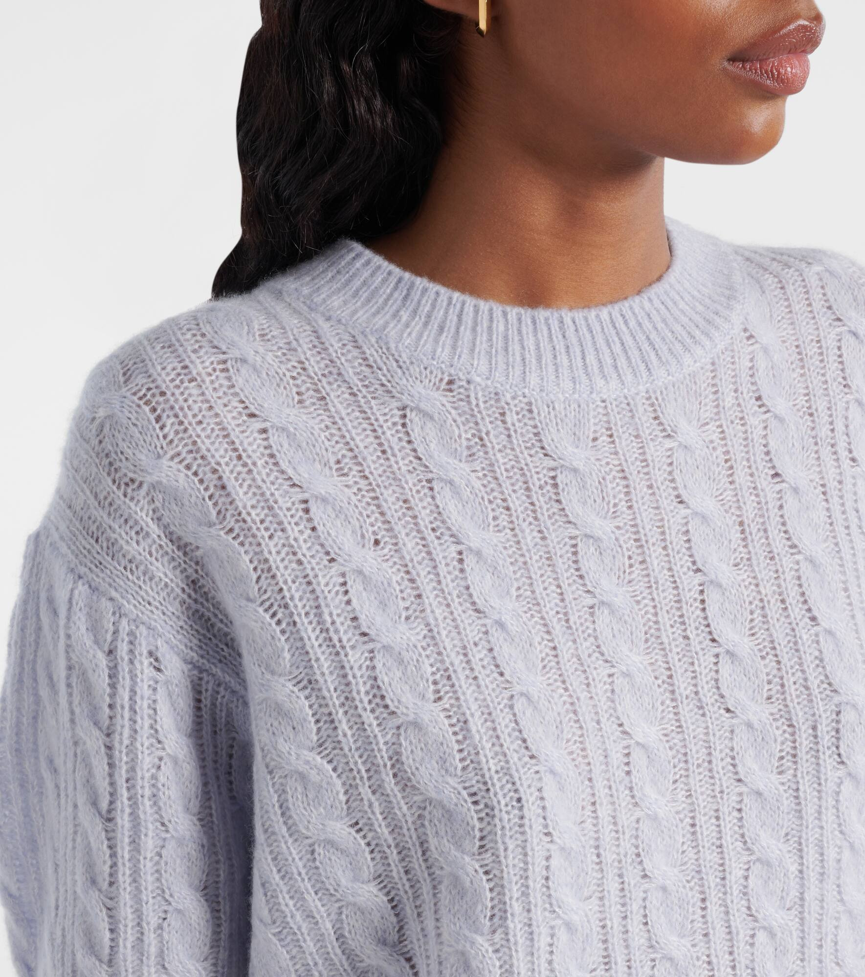 Kenzie cable-knit cashmere and silk sweater - 4