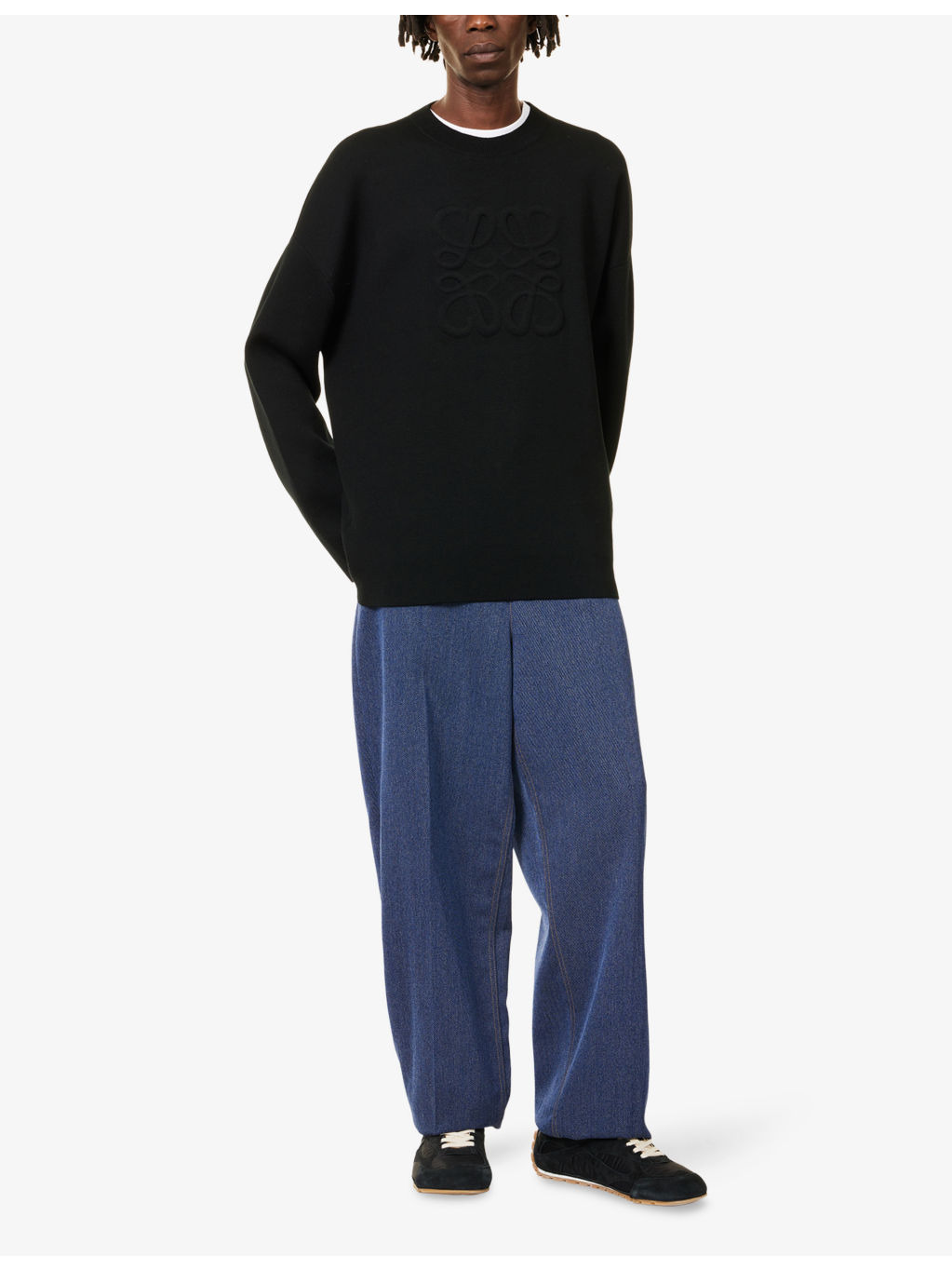 Anagram Crewneck Stretch-Wool Blend Jumper - 2