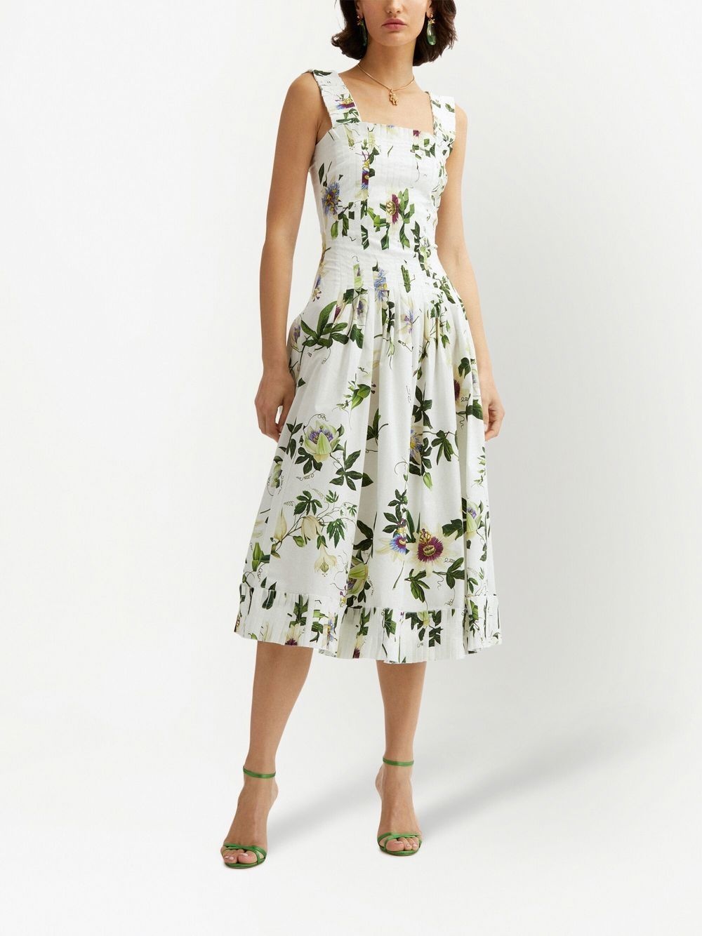 floral-print midi dress - 3