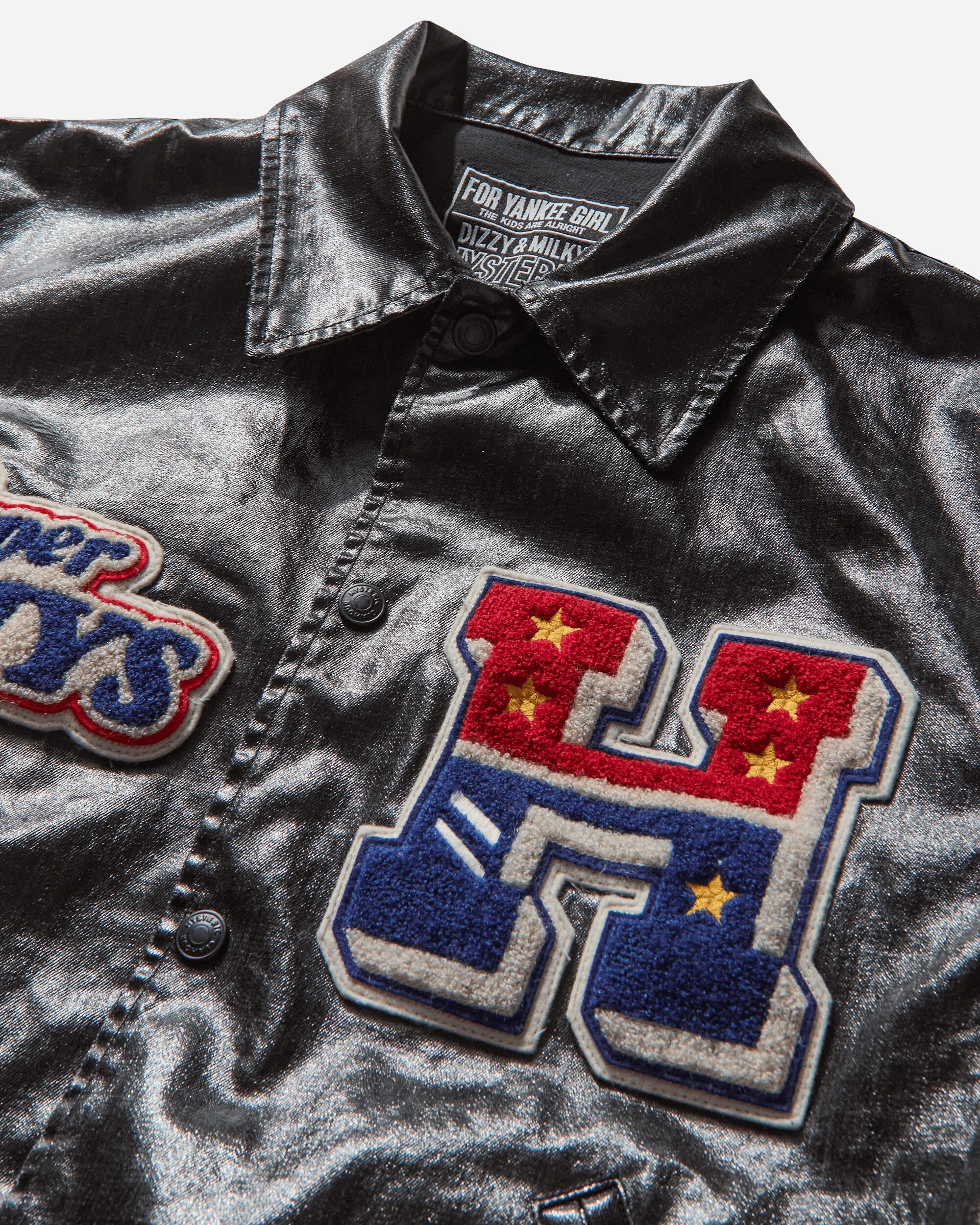Men's HG Patch Varsity Jacket Black - 3