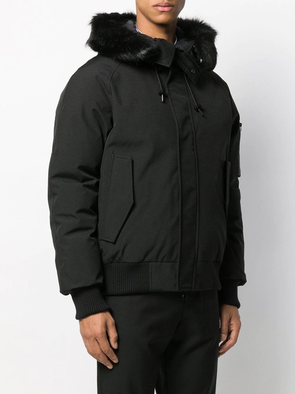 padded zip-up hooded jacket  - 3