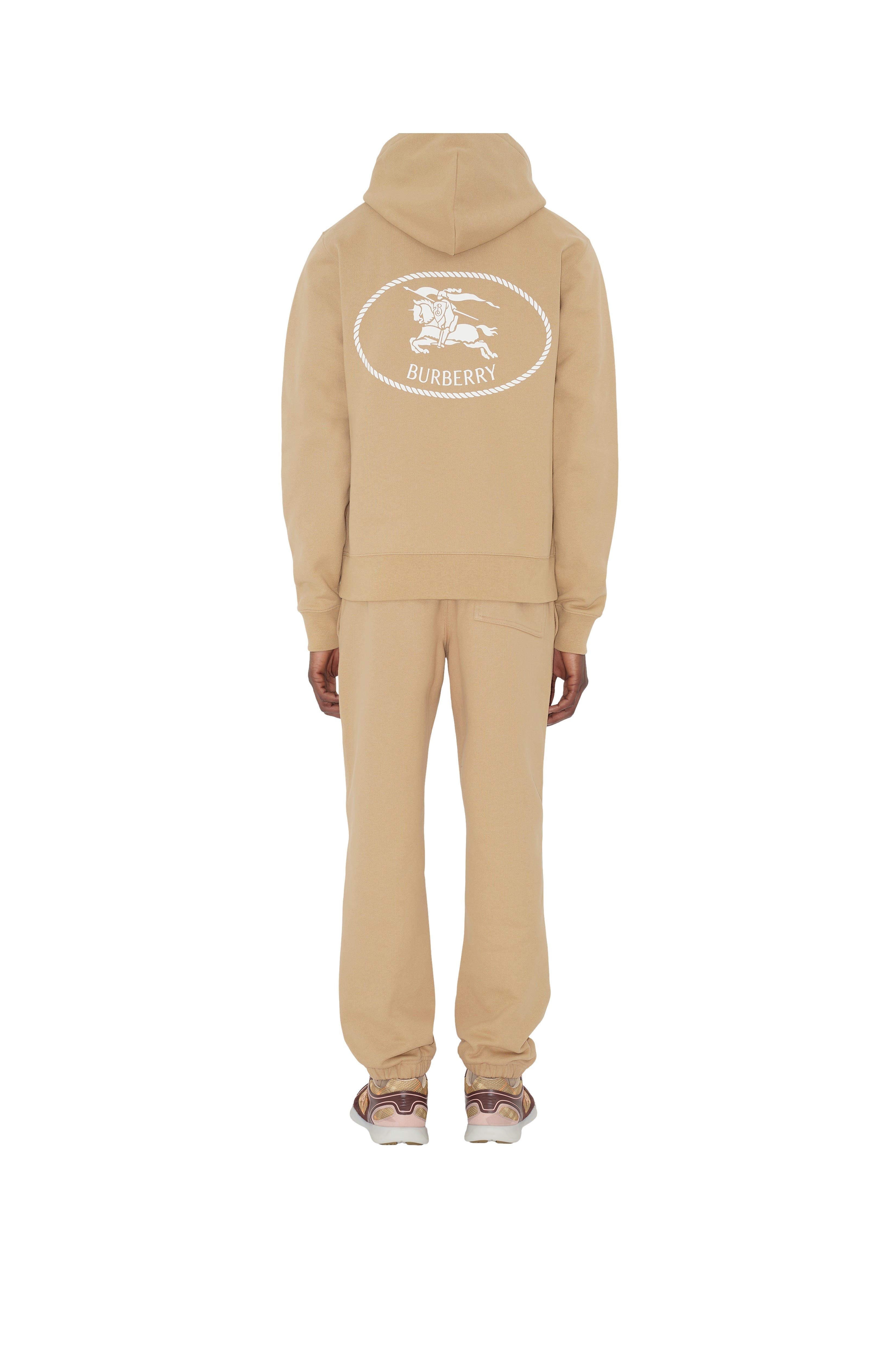 burberry Knight Stamp Cotton Hoodie in Flax Beige at Nordstrom - 2