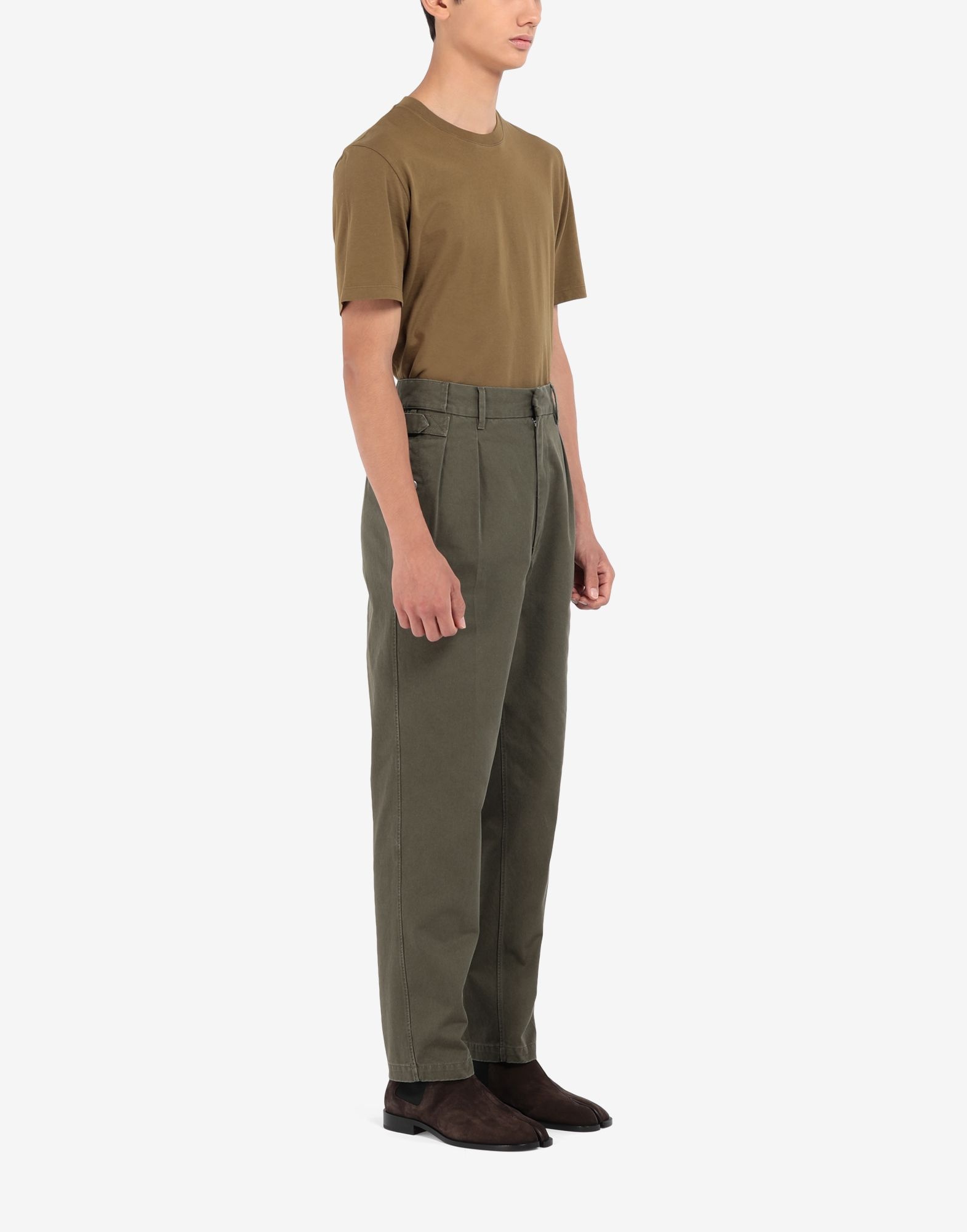 Pleat cotton chinos - 3