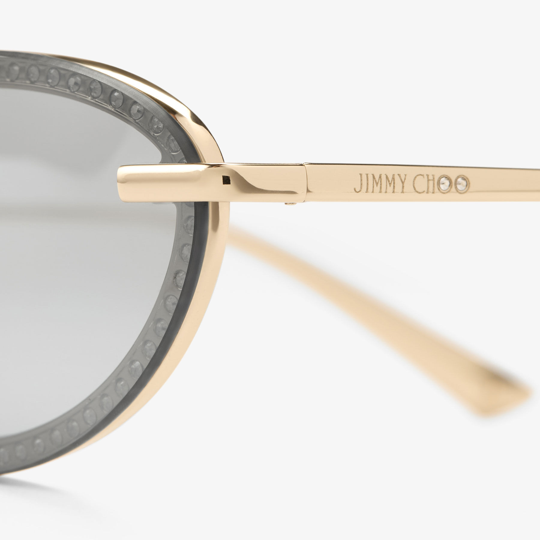 Zina
Pale Gold Oval Sunglasses - 3