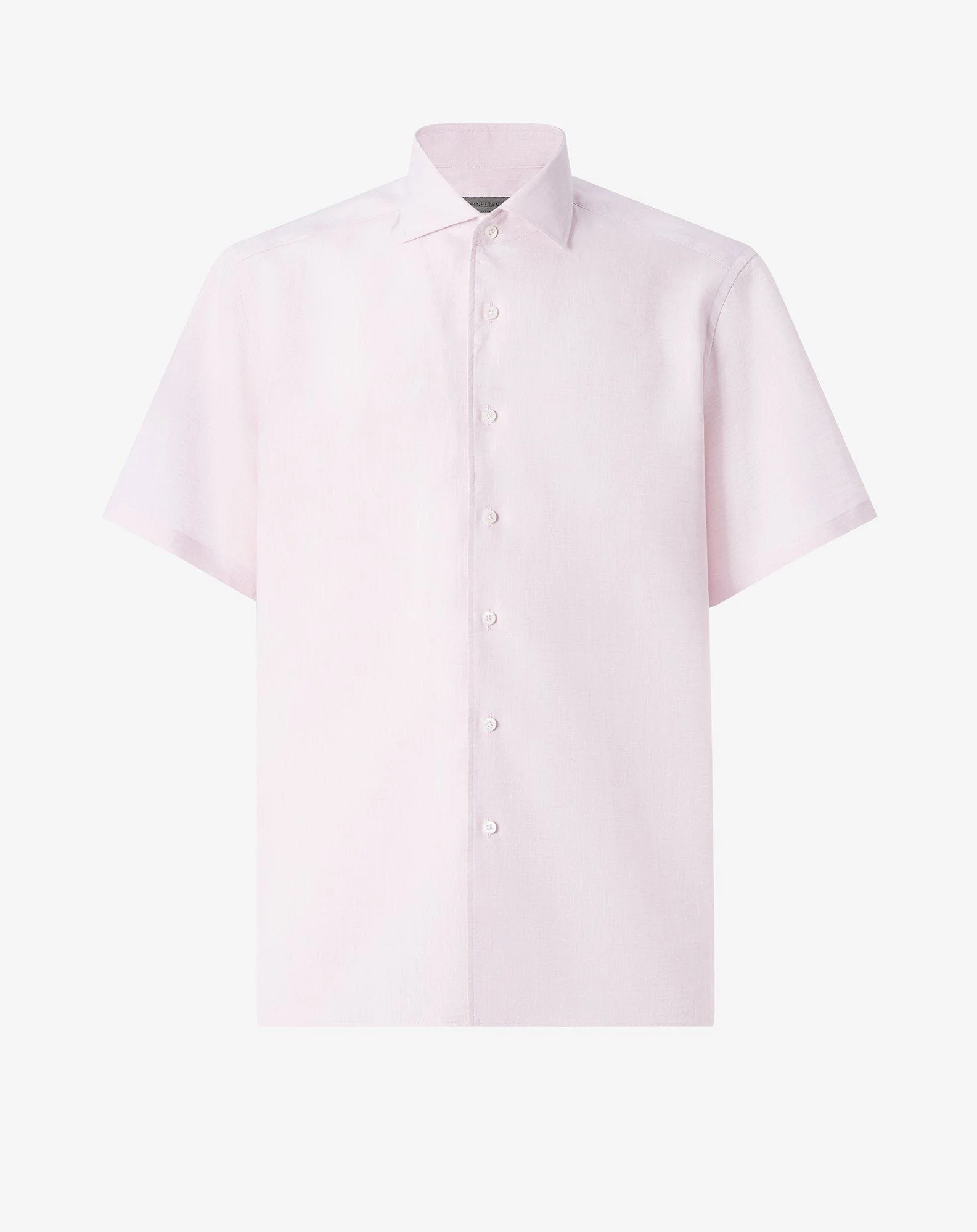 Pink chambray linen shirt - 1