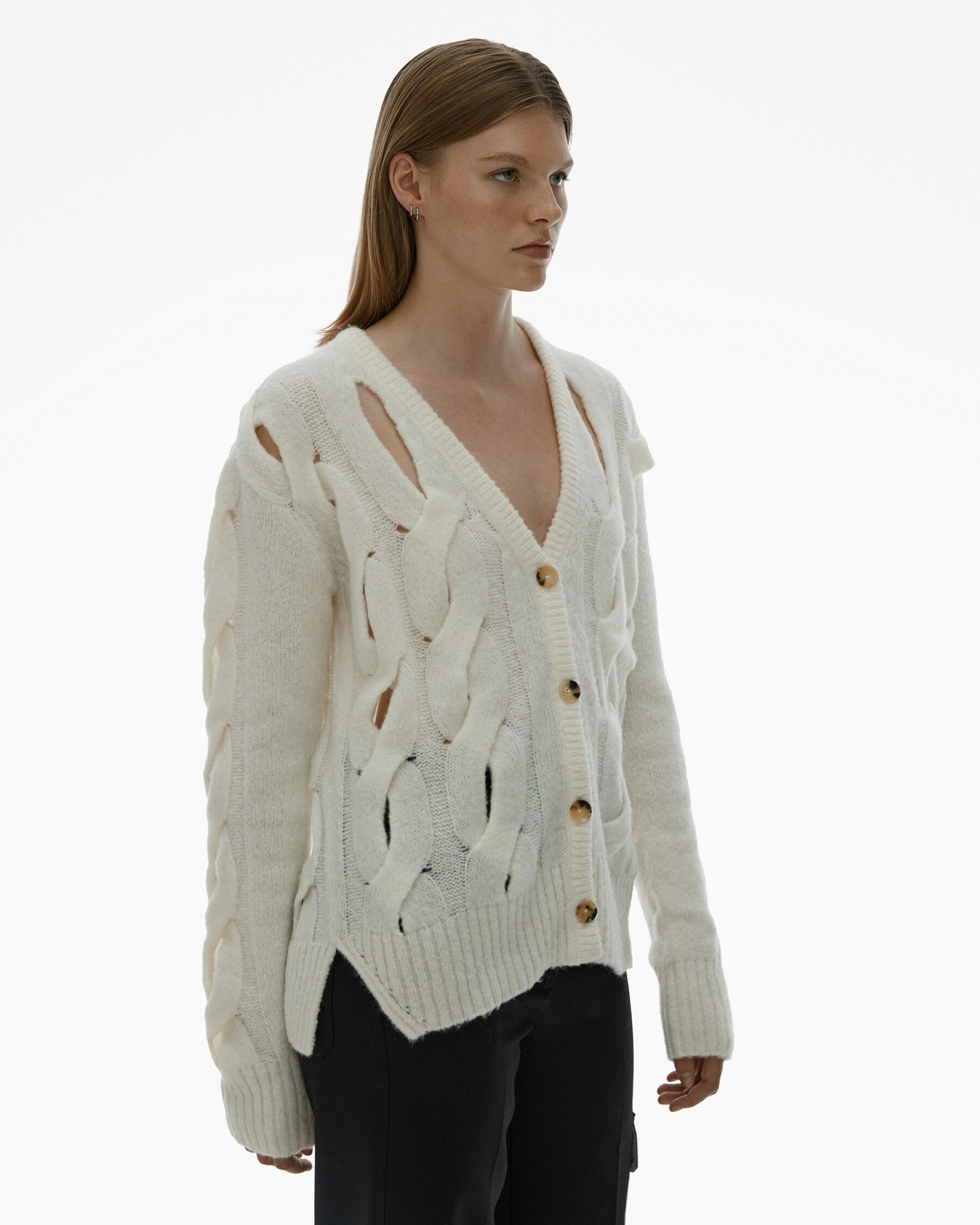 CABLE KNIT CARDIGAN - 5