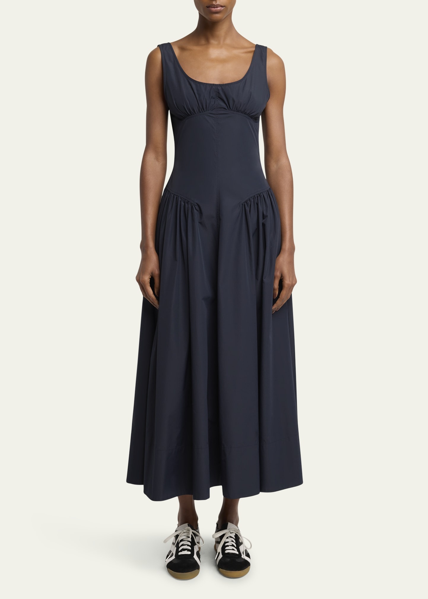 Kendall Sleeveless Technical Cotton Midi Dress - 2
