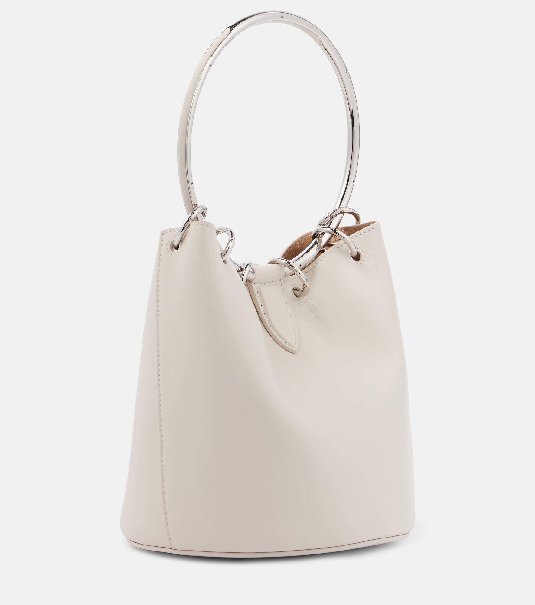 Ring Medium leather bucket bag - 4