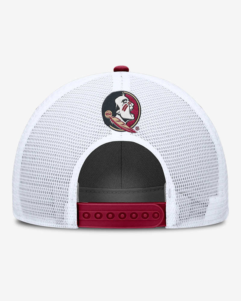 Nike Florida State On-Field Rise Men's Nike College Trucker Adjustable Hat outlook