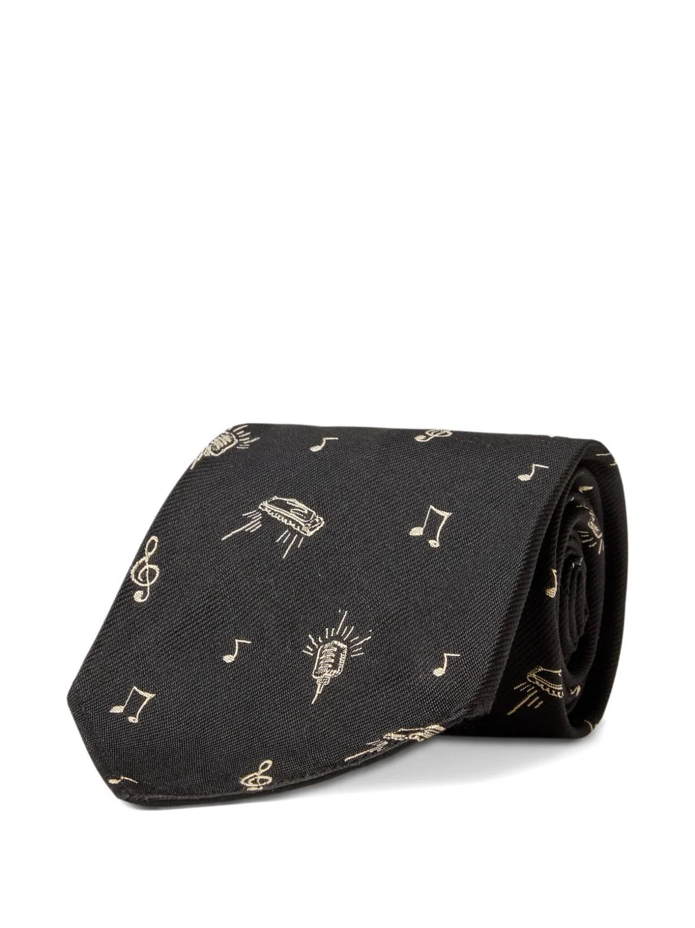 musical-motif silk tie - 1
