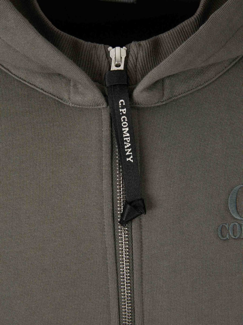 logo-detail zip-up hoodie 3