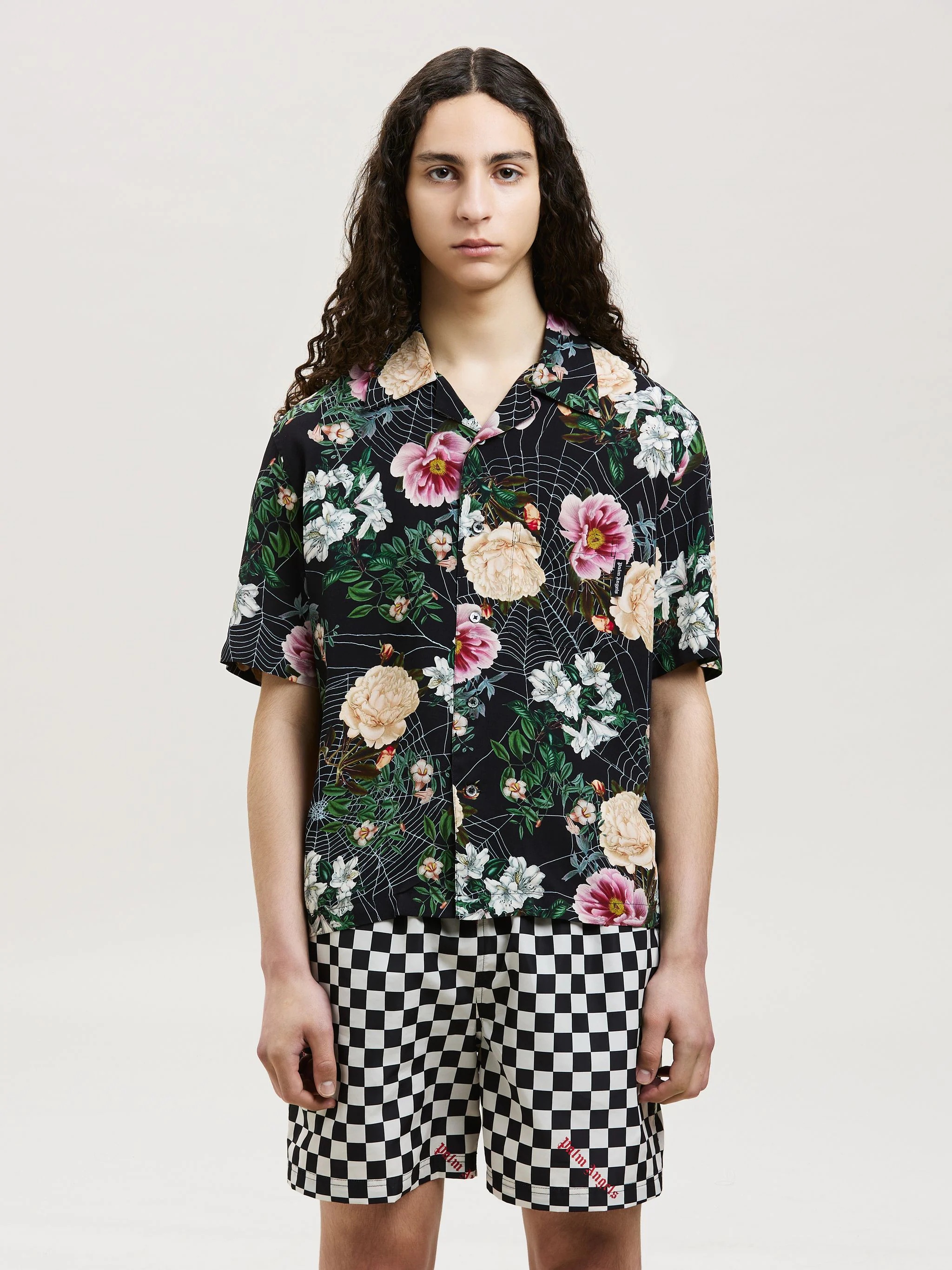 FLOWERS PRINT BOWLING SHIRT - 3