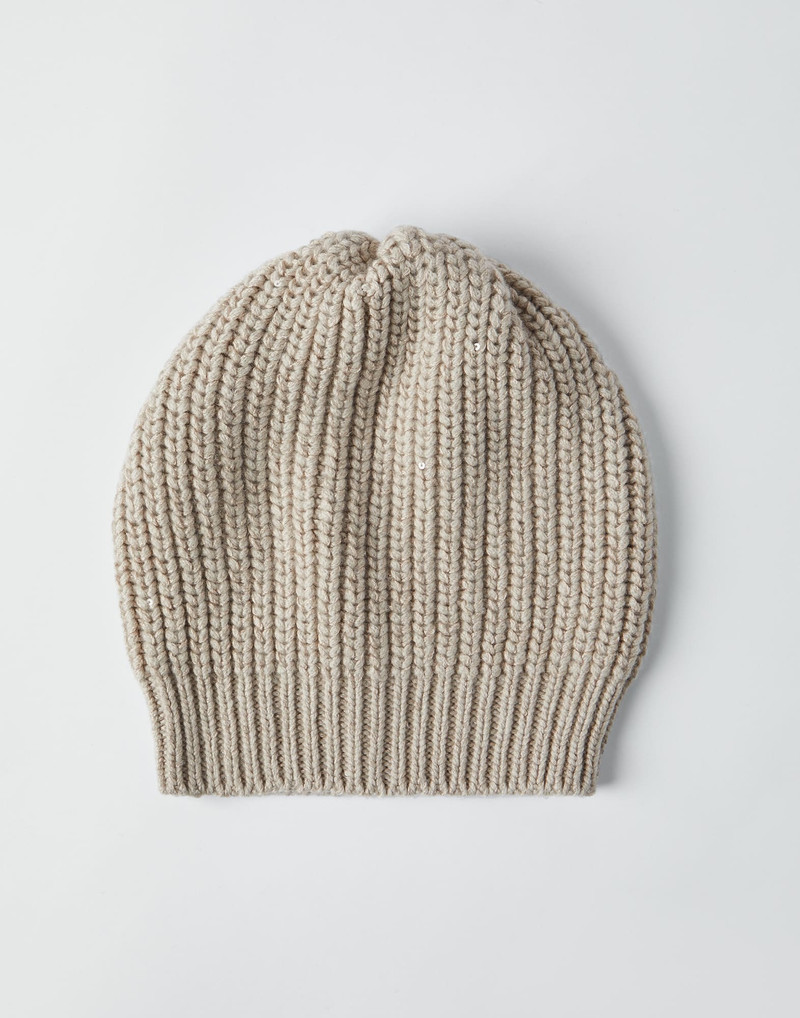 Cashmere and silk Diamond yarn beanie - 1