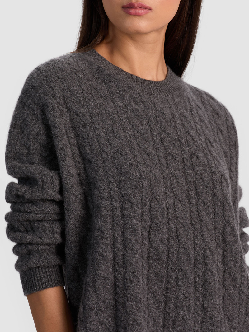 CECILIE CASHMERE CABLEKNIT PULLOVER 5