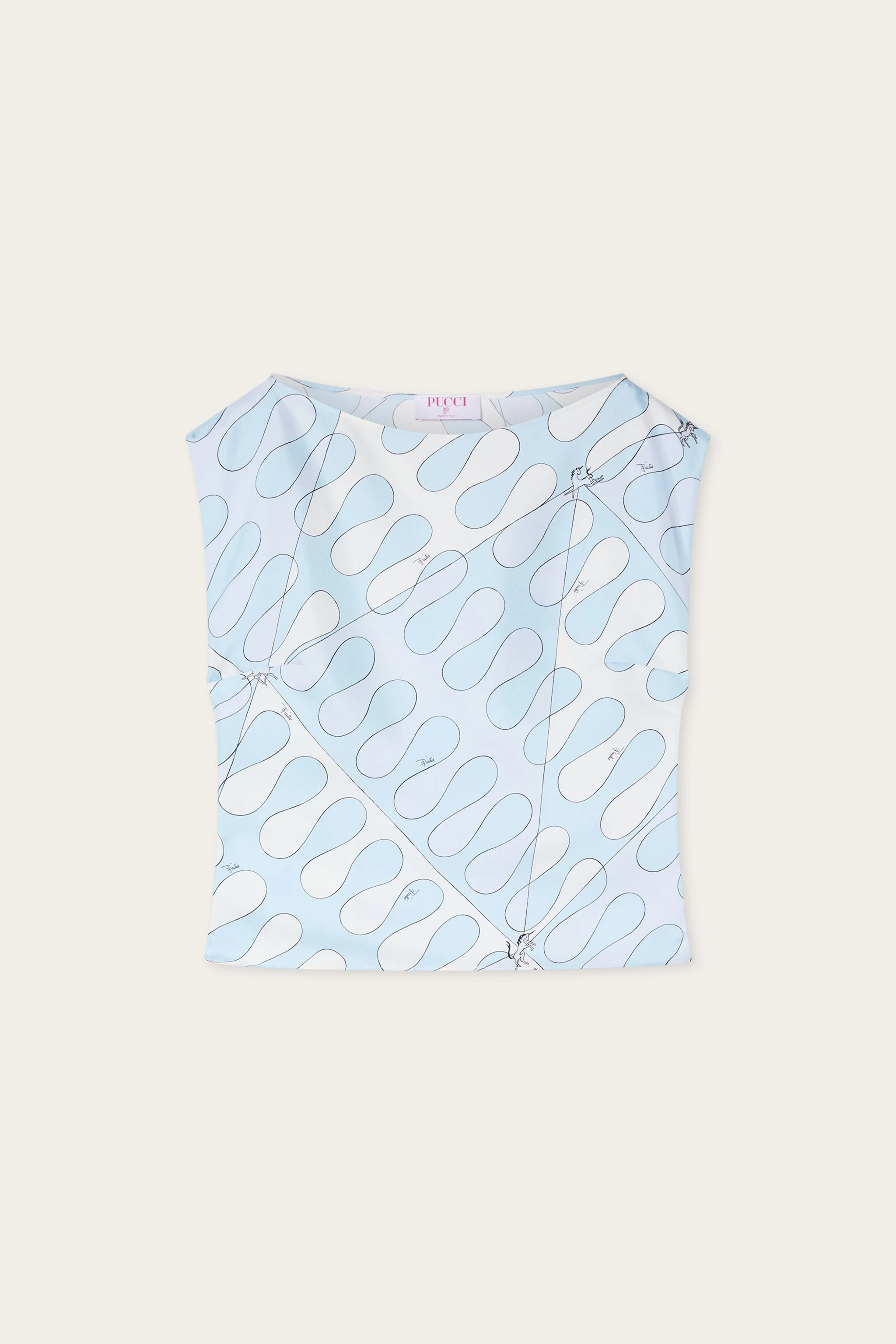 LEOCORNO PRINT SILK TOP - 1