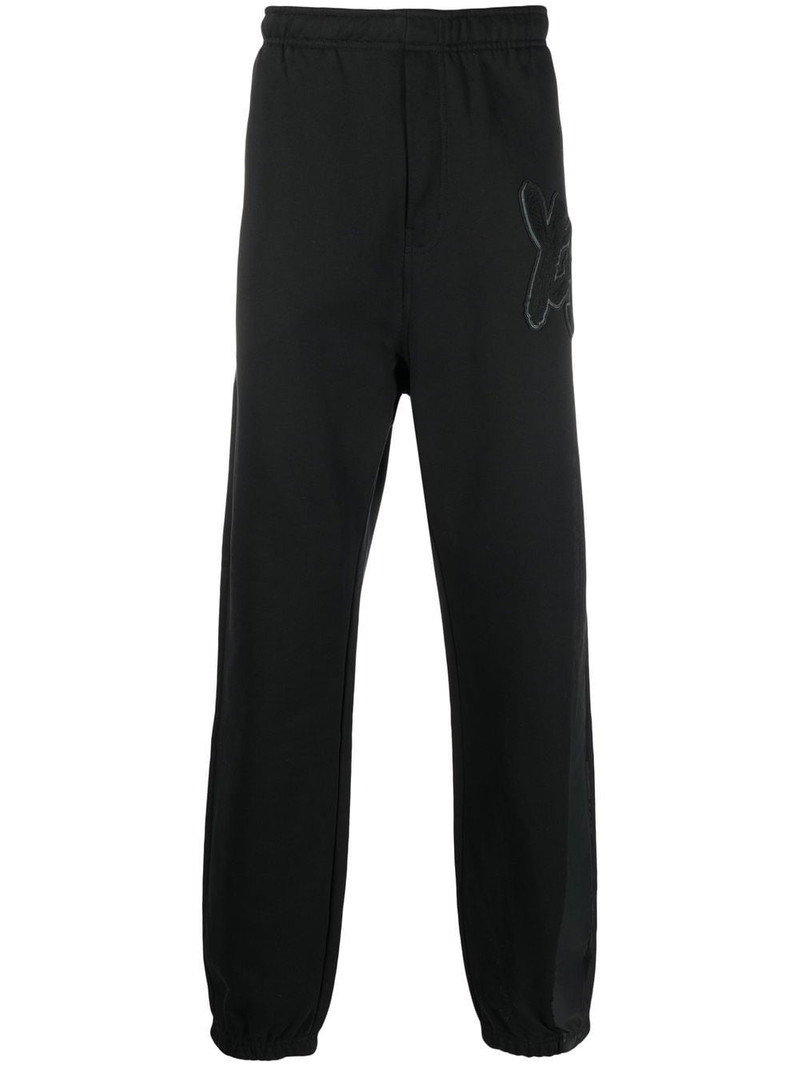 appliqué logo track trousers 1