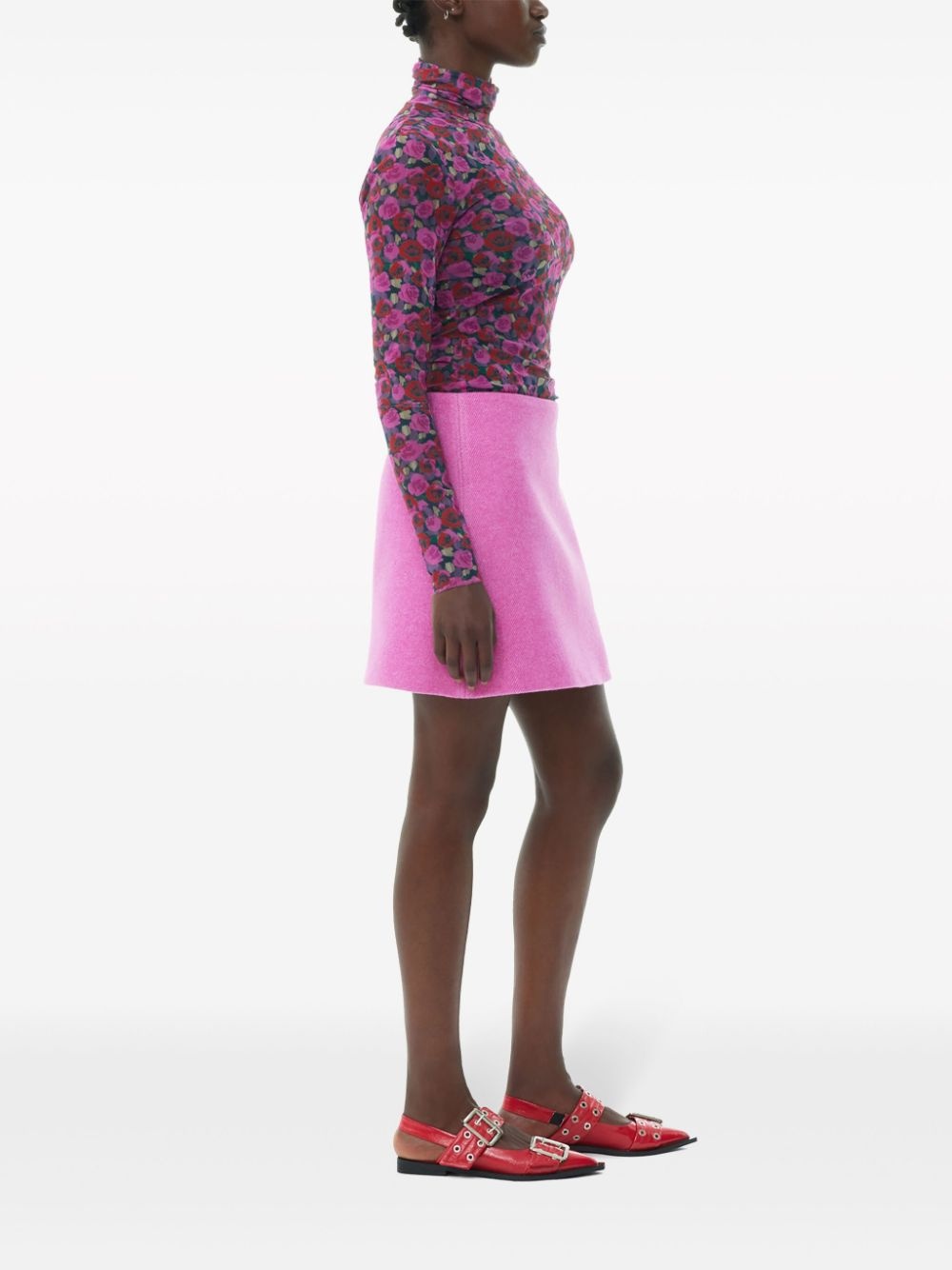 recycled wool-blend miniskirt - 3