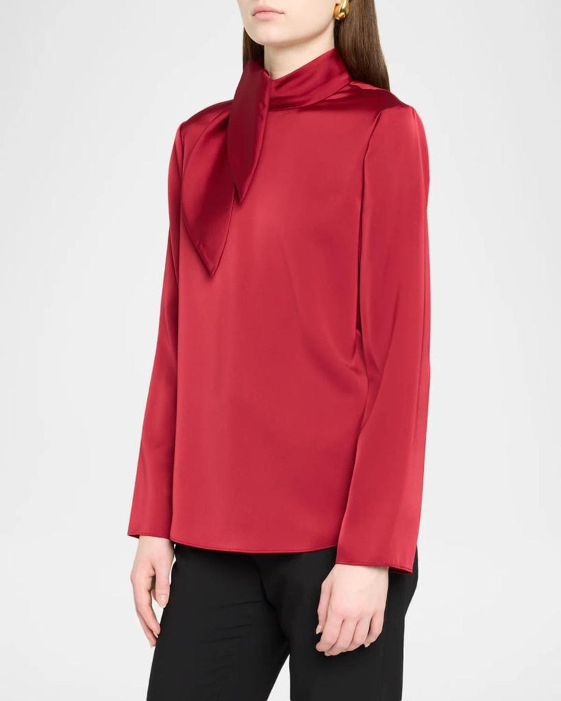 Tie-Neck Techno Twill Shirt 4