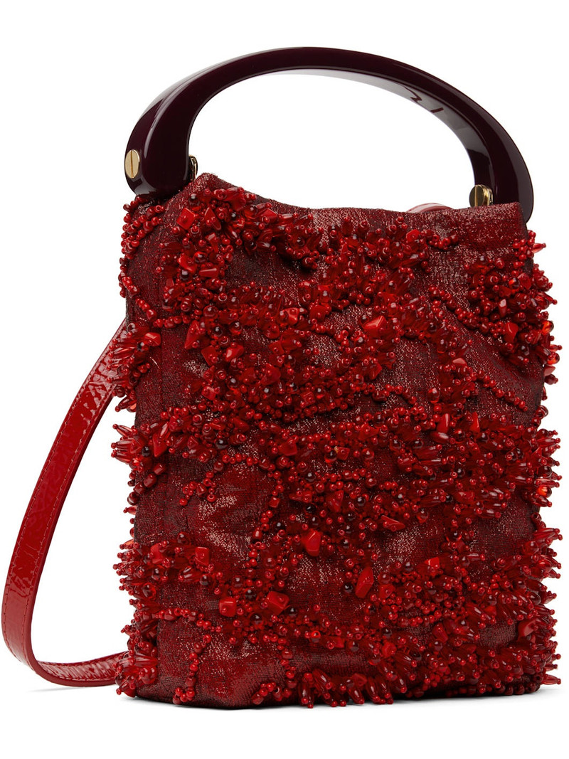 Dries Van Noten Red Micro Leather Bag outlook