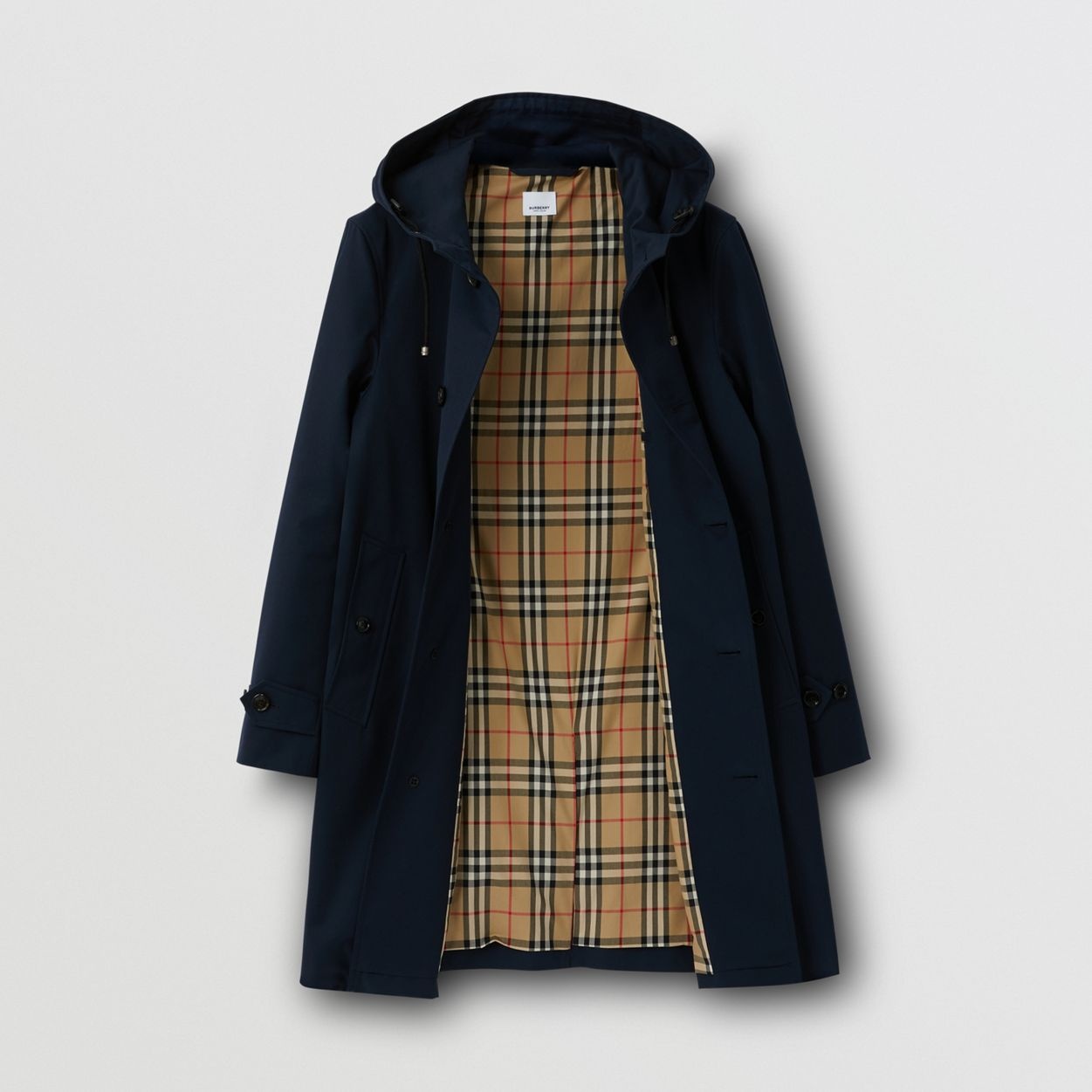 Cotton Gabardine Hooded Coat - 7