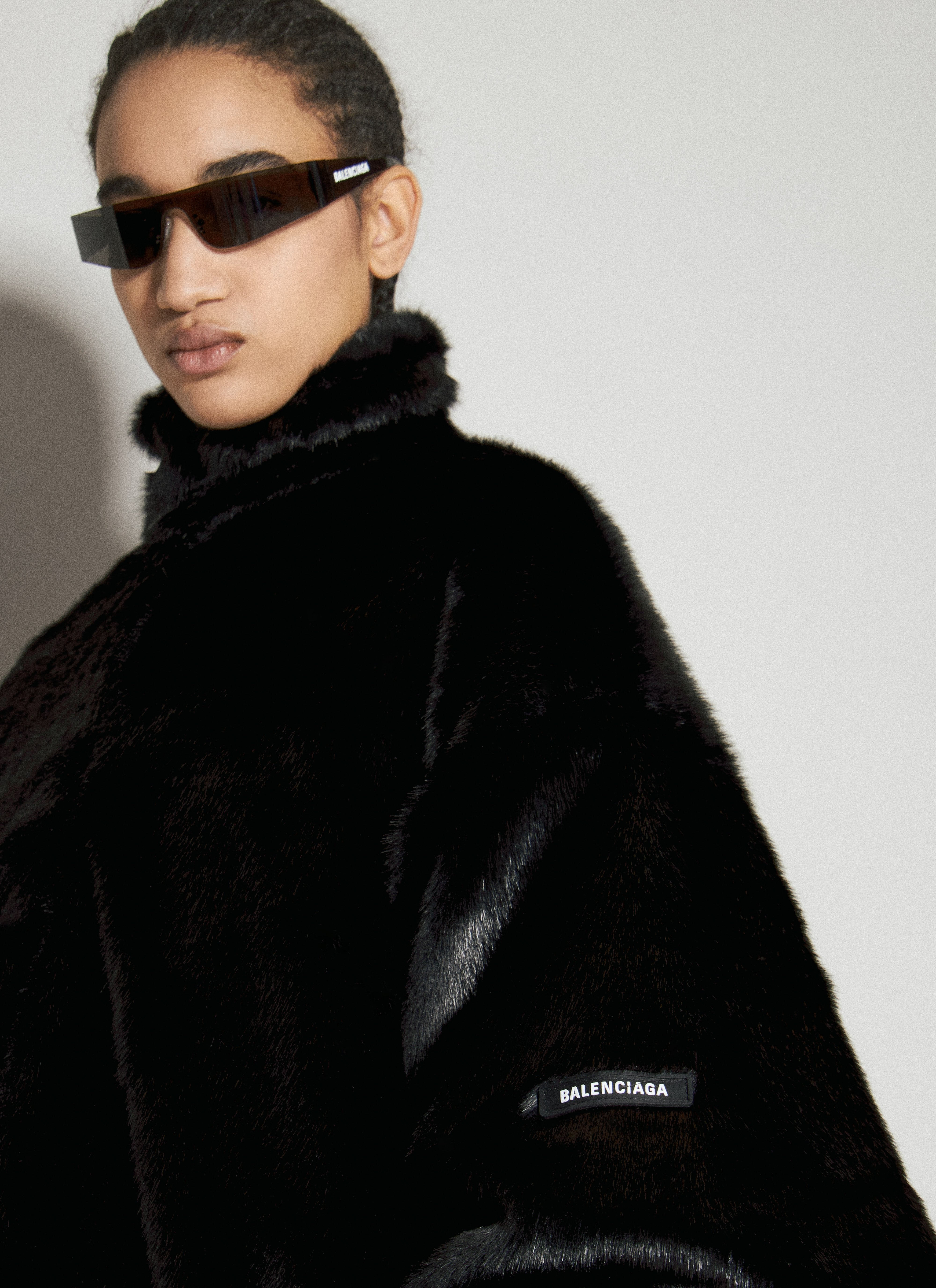 Balenciaga Women Faux-Fur Zip-Up Jacket - 4