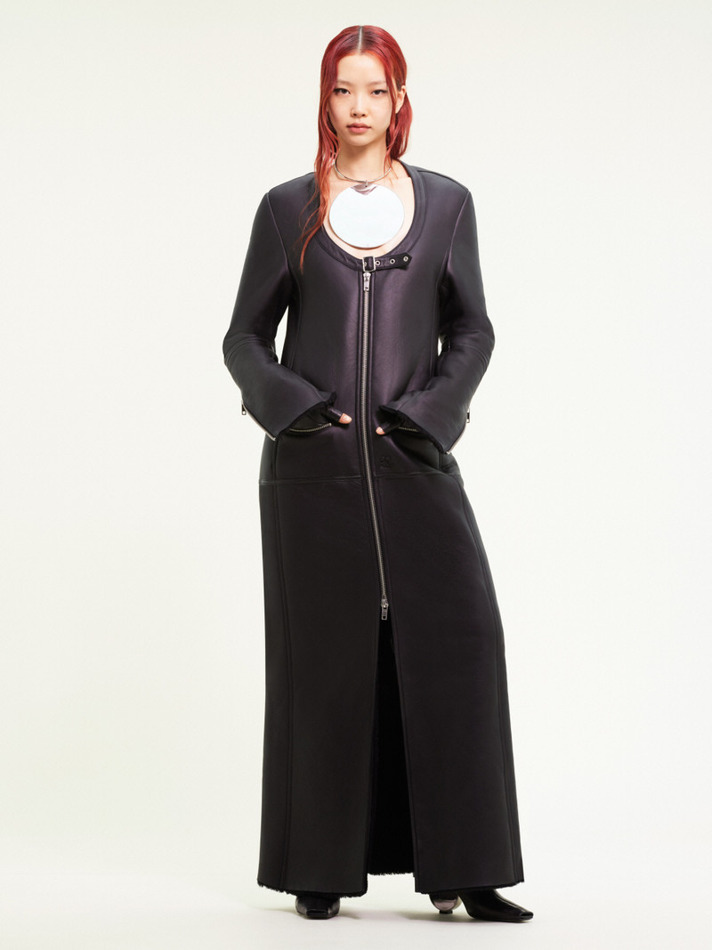 courrèges LONG HOLISTIC SHEARLING COAT outlook