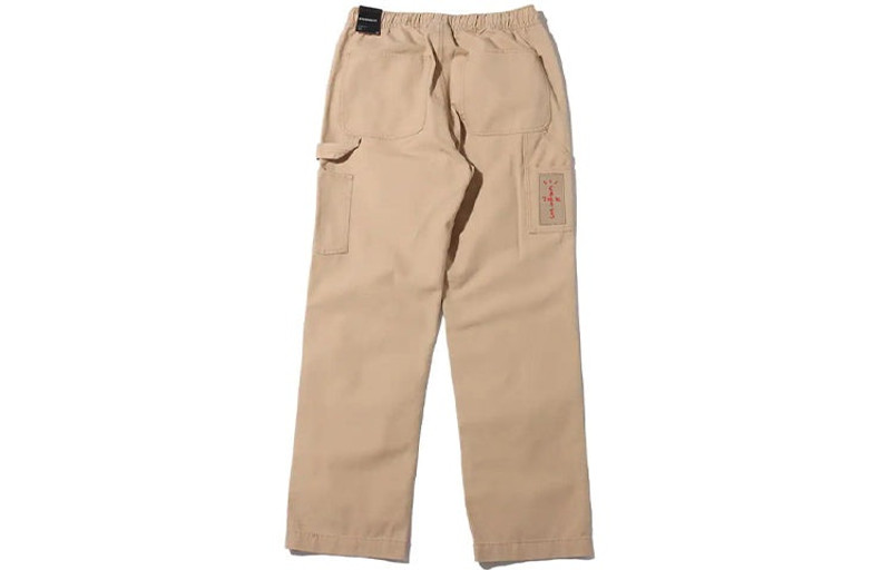 Jordan Air Jordan x Cactus Jack by Travis Scott Canvas Pants 'Desert Khaki University Red' DD4778-201 outlook