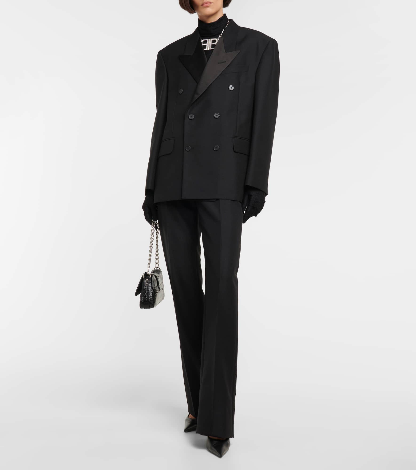 High-rise virgin wool pants - 2