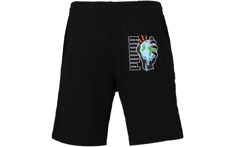 PUMA Trendy Casual Graphic Shorts 'Black' 530162-01 - 2