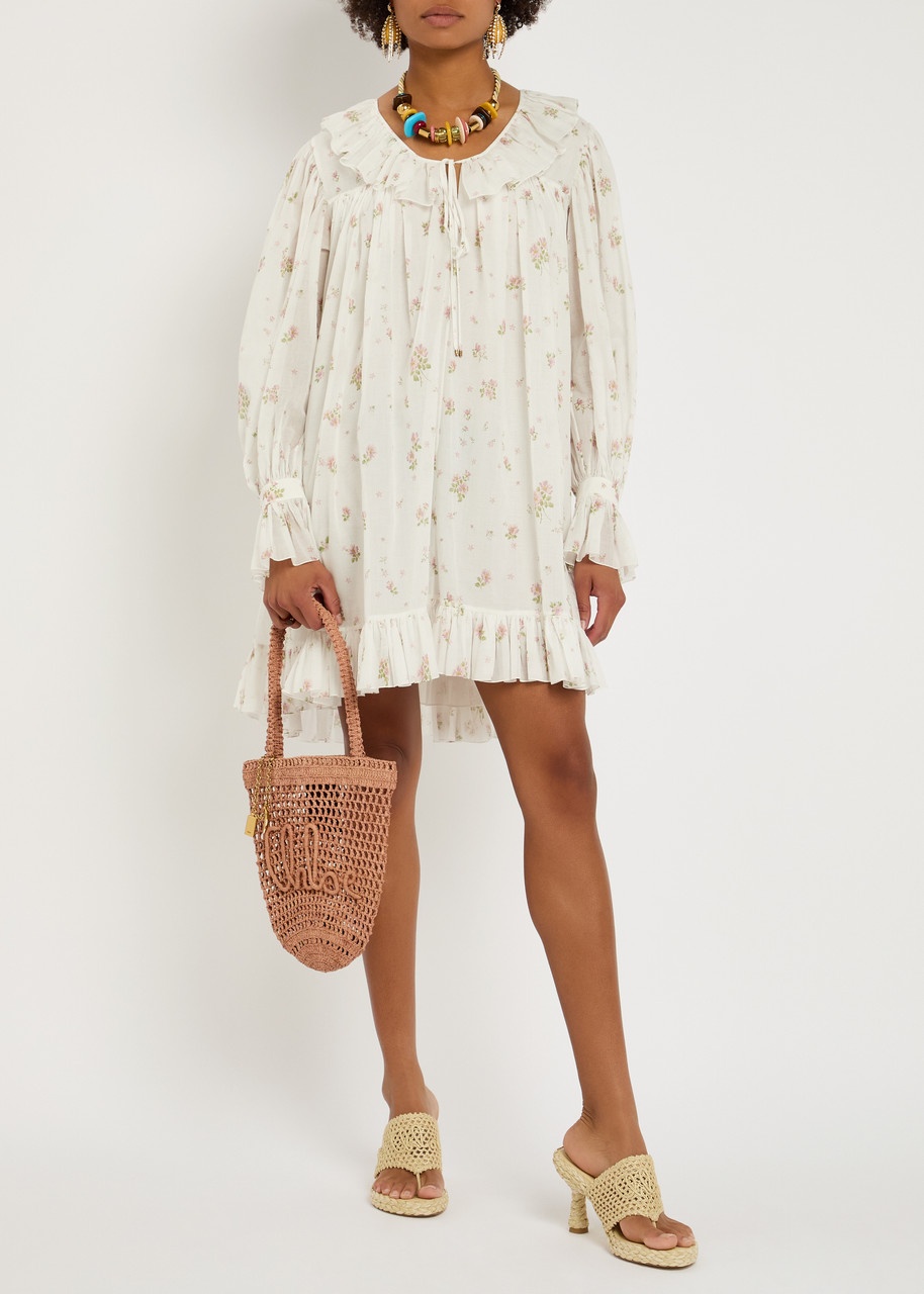 Chloe Floral-print Cotton Mini Dress - 4