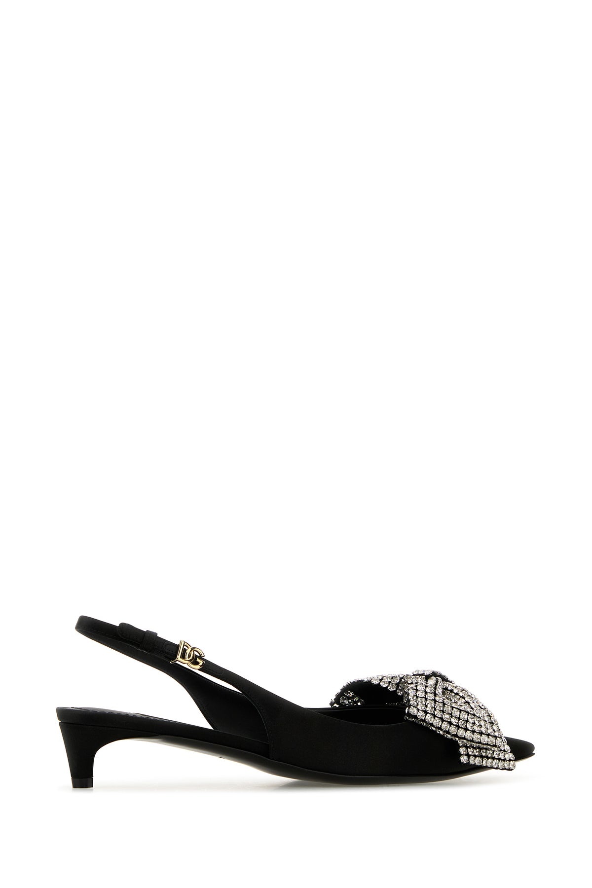 Black satin pumps - 3