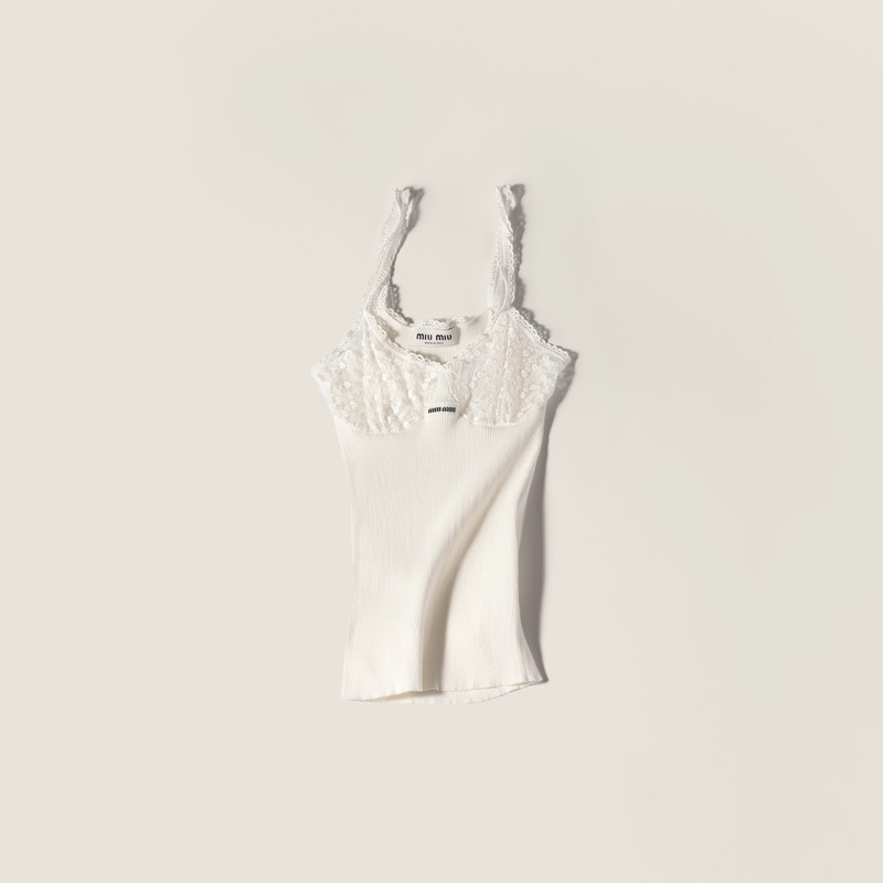 Cotton and lace top 1