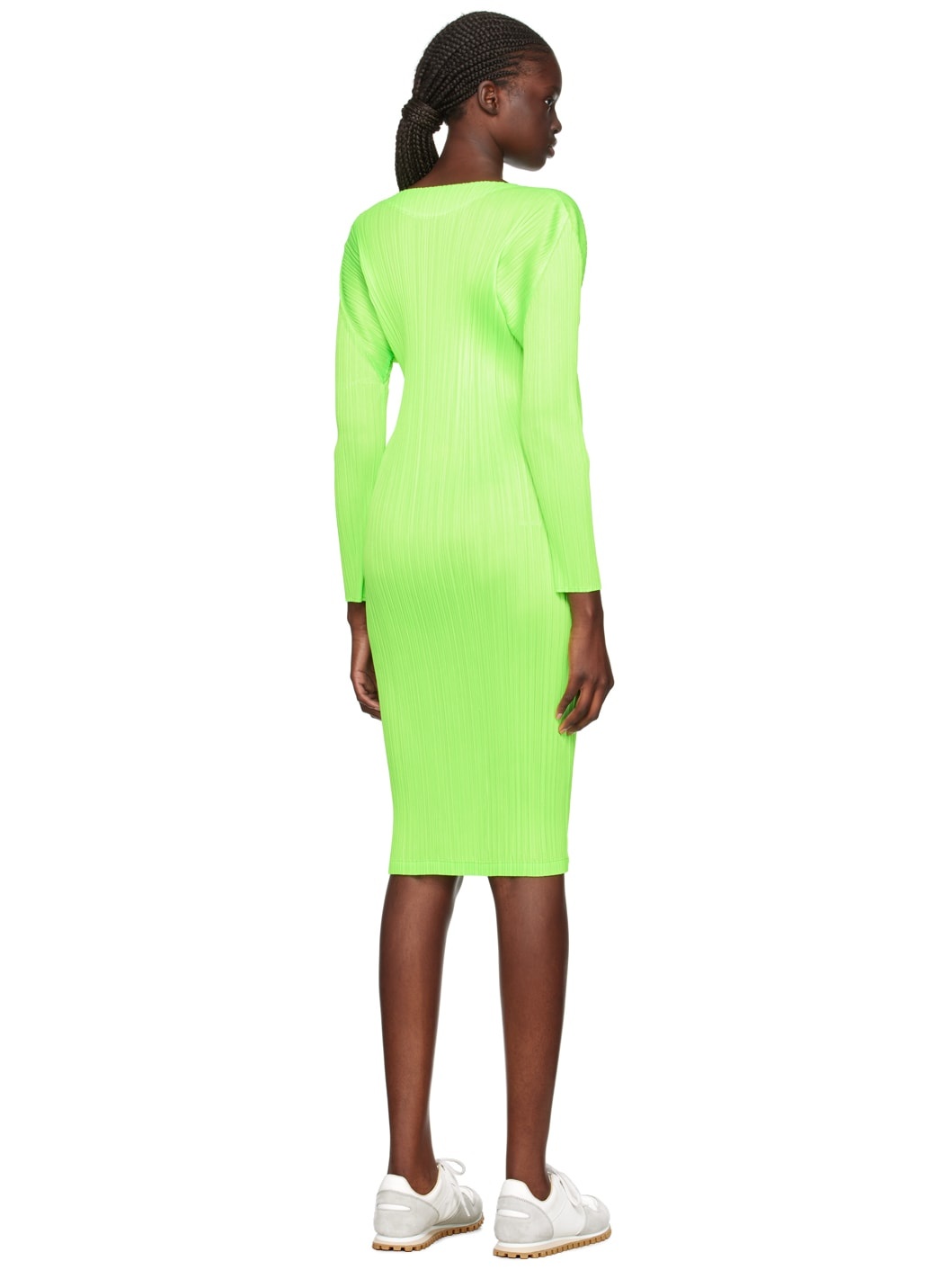 Pleats Please Issey Miyake Green Monthly Colors September Midi